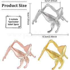 3Pcs 3 Colors Butterfly Crystal Ball Display Stand Alloy Metal Base&nbsp;ODIS-BC0001-11