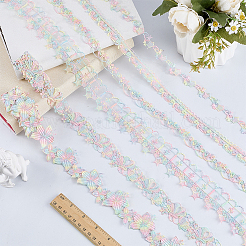 6 Yards 6 Styles Flower Polyester Lace Ribbon&nbsp;OCOR-WR0002-11