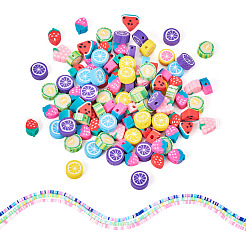 3 Strands 3 Colors Handmade Polymer Clay Beads Strands&nbsp;CLAY-TA0001-85