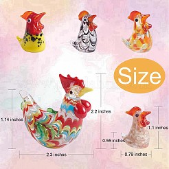 5Pcs Glass Chick Figurine&nbsp;JX539A