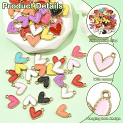 50Pcs Alloy Enamel Charms&nbsp;ENAM-YW0006-37