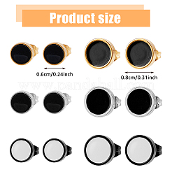 12Pcs 6 Colors 304 Stainless Steel Enamel Stud Earrings for Men Women&nbsp;EJEW-FI0002-94