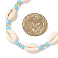 6Pcs 6 Styles Dyed Synthetic Turquoise Starfish & Natural Cowrie Shell & Glass Seed Beaded Necklaces&nbsp;NJEW-JN05329