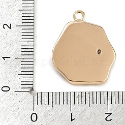 Brass Enamel & Natural Pearl Oval with Rose Flower Pendants&nbsp;KK-K351-47G-02