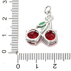Brass Micro Pave Cubic Zirconia Pendants&nbsp;KK-L229-02P-02