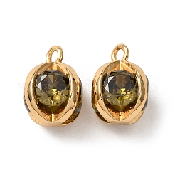 Brass Micro Pave Cubic Zirconia Charms&nbsp;KK-K422-01B