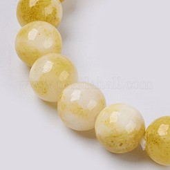 Natural Jade Beaded Stretch Bracelet&nbsp;BJEW-P214-03-12mm