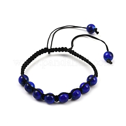 Baking Paint Glass Round Beads Braided Bead Bracelets&nbsp;BJEW-JB11974-03