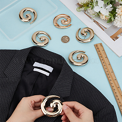 6Pcs Vortex Spiral Zinc Alloy Lapel Pins for Clothes&nbsp;JEWB-FG0001-78