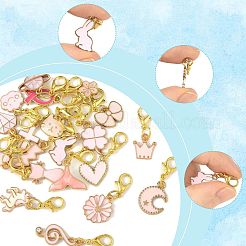 20Pcs 20 Styles Alloy Enamel Pendant Decorations&nbsp;HJEW-FS00048