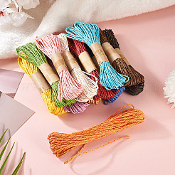 12 Rolls 12 Colors Twisted Straw Paper Cords&nbsp;OCOR-TA0002-96