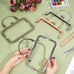 4Pcs 4 Colors Iron Flower Purse Handle Frame&nbsp;PURS-PH0001-44