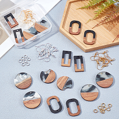 DIY Wooden Dangle Earring Making Kits&nbsp;DIY-OC0006-88