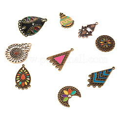20Pcs 10 Style Tibetan Style Alloy Enamel Chandelier Components Links&nbsp;FIND-TA0001-83