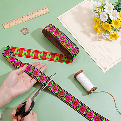 Vintage Jacquard Polyester Ribbon&nbsp;OCOR-WH0101-269