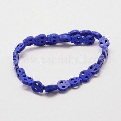 Skull Synthetic Turquoise Beads Strands&nbsp;TURQ-I023-28x25mm-03