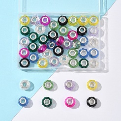 48Pcs 8 Colors Handmade Glass European Beads&nbsp;GLAA-FS0002-14