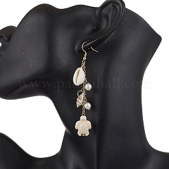 2Pair 304 Stainless Steel Star & Turtle Dangle Earrings&nbsp;EJEW-JE06400