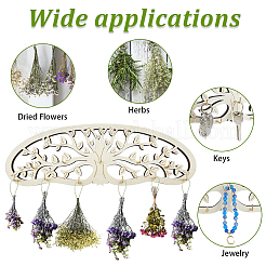 Wood Wall Mount Dried Flower Holder&nbsp;AJEW-CN0006-04