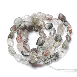 Natural Green Lodolite Quartz/Garden Quartz Beads Strands&nbsp;G-S339-11