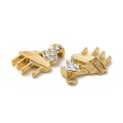 Rack Plating Alloy Rhinestone Pendants&nbsp;ALRI-M006-11G