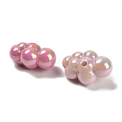 UV Plating Opaque Rainbow Iridescent Acrylic Beads&nbsp;X1-SACR-R001-10A