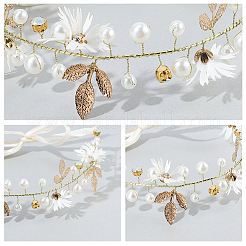 1Pc Simple Crystal Beaded Handmade Hairband for Bride Wedding Bridal Veil Hair Accessories Hair Vine&nbsp;OHAR-CY0001-22