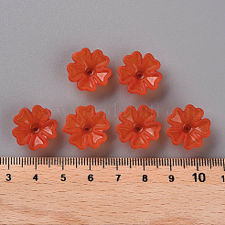 Transparent Frosted Acrylic Bead Caps&nbsp;X-MACR-S371-04A-726