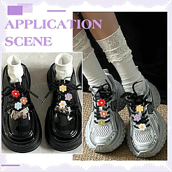 28Pcs 7 Colors Resin & Plastic Shoelace Buckle Clips&nbsp;HJEW-HY00080