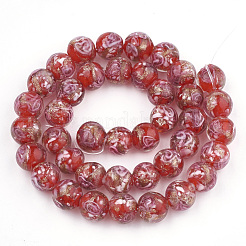 Handmade Gold Sand Lampwork Beads&nbsp;LAMP-T006-09G