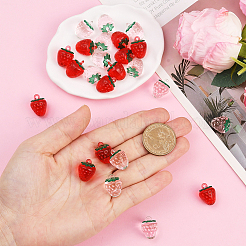 24Pcs 2 Colors Transparent Acrylic Pendants&nbsp;OACR-SC0002-51