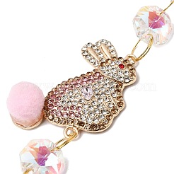 Alloy Rhinestones & Glass Charm Suncatchers&nbsp;HJEW-E013-01G-I