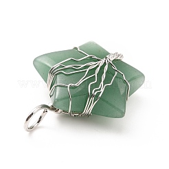 Natural Green Aventurine Pendants&nbsp;G-D458-04P-05-RS