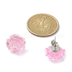 Resin Rose Stud Earrings&nbsp;EJEW-JE05267
