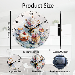 MDF Printed Wall Clock&nbsp;HJEW-WH0058-028