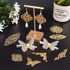 80Pcs 8 Style Iron Filigree Joiners Links&nbsp;IFIN-SC0001-44