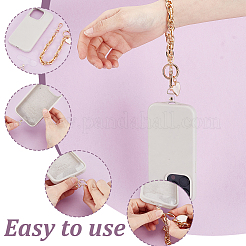 Alloy & White ABS Plastic Imitation Pearl Beaded Moblie Straps&nbsp;AJEW-PH0006-19