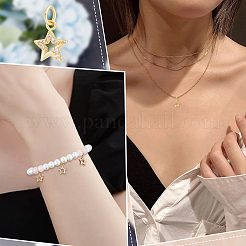 14Pcs Brass Micro Pave Cubic Zirconia Charms&nbsp;ZIRC-BBC0002-21