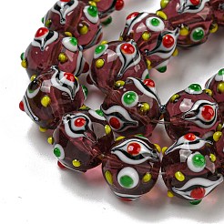 Handmade Lampwork Beads Strands&nbsp;LAMP-N025-05E