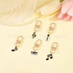 5Pcs Alloy Enamel Pendant Decorations&nbsp;HJEW-FS00035-02