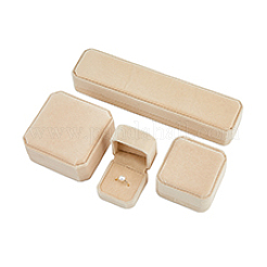 4pcs 4 styles Square & Rectangle Velvet Jewelry Gift Boxes Set&nbsp;ODIS-DC0001-02