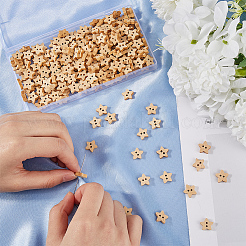 Natural 2-hole Wood Buttons&nbsp;BUTT-GF0003-58
