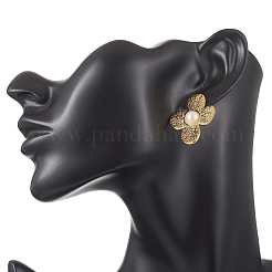 Valentine's Day Flower 304 Stainless Steel Stud Earrings&nbsp;EJEW-JE06950