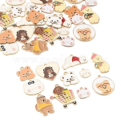 28Pcs 11 Styles Alloy Enamel Pendants&nbsp;ENAM-FS0003-17
