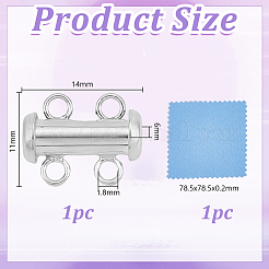 1Pc 925 Sterling Silver Slide Lock Clasps&nbsp;STER-GO0001-72A