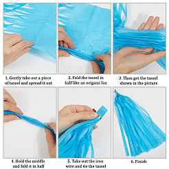 Tissue Paper Tassels Garland&nbsp;AJEW-WH20006-110B
