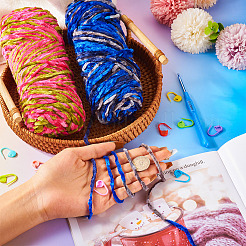2 Rolls 2 Colors Polyester Knitting Yarn&nbsp;DIY-TA0011-46