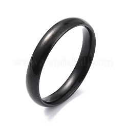 Ion Plating(IP) 304 Stainless Steel Simple Plain Band Finger Ring for Women&nbsp;LS-RJEW-B036-03EB