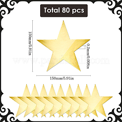 80Pcs Paper Glitter Star Wall Decoration&nbsp;AJEW-SP0001-15B-01