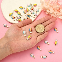 30Pcs 3 Colors Alloy Enamel Pendants&nbsp;ENAM-CJ0002-38